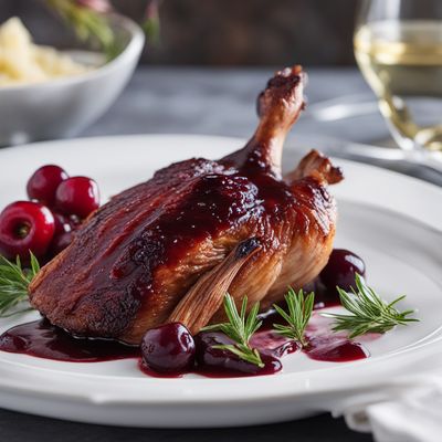 Roasted Duck with Cherry Sauce