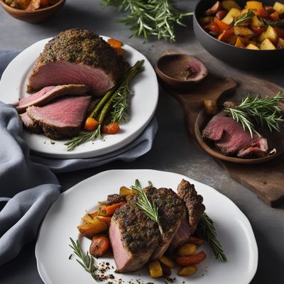 Roasted Leg of Lakeland Lamb with Herb Crust