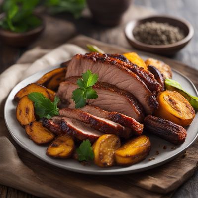 Roasted Pork with Spices and Plantains