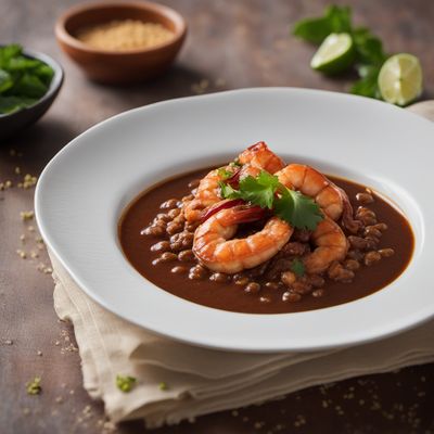 Romeritos with Shrimp and Mole Sauce