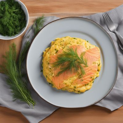 Russian-style Omelet with Smoked Salmon and Dill