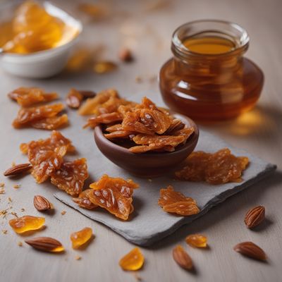 Saffron Honey Almond Brittle