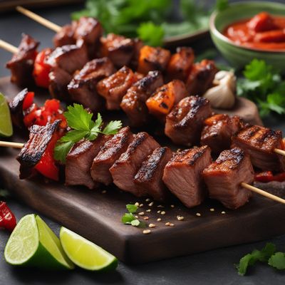 Salvadoran-style Grilled Meat Skewers