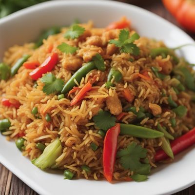 Samoan Coconut Rice with Chicken and Vegetables