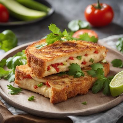 Saraiki-style Cheesy Chicken Toast