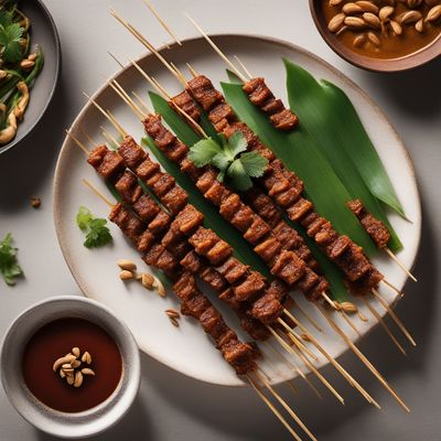 Sate Buntel with Peanut Sauce