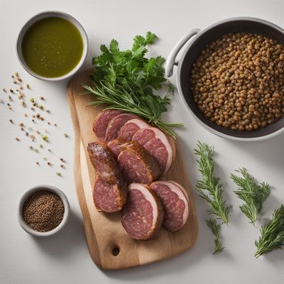 Saucisse de Toulouse with Herb-infused Lentils