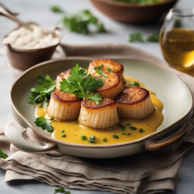 Seared Scallops in Saffron Sauce