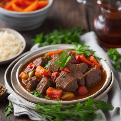 Shaki Piti with Lamb and Vegetables