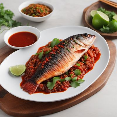 Singaporean-style Grilled Fish with Spicy Sambal Sauce