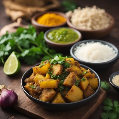 Sisnu ra aloo ko tarkari - Burkinabé Style