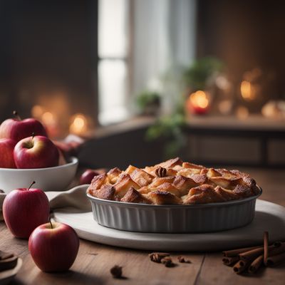 Slovak Apple Bread Pudding