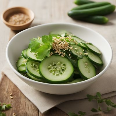 Smacked Cucumber with Sesame Dressing