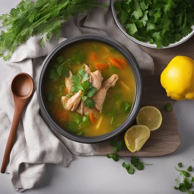 Soko Ketze - Georgian Chicken Soup with Herbs