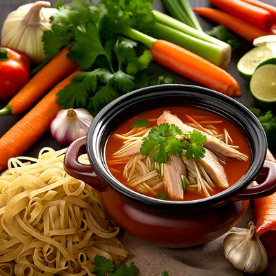 Sopa de Pollo y Fideos Adapted to Argentinian Cuisine