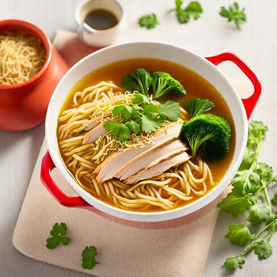 Sopa de Pollo y Fideos - Fast Food Style