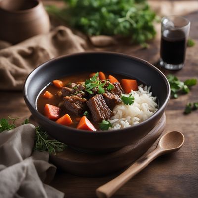 Soulful Beef Stew with Rice Cakes