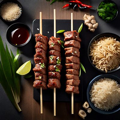 Korean-style Grilled Pork Skewers