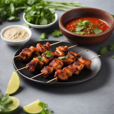 Spicy Grilled Chicken Skewers with Tangy Dipping Sauce