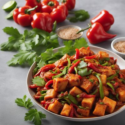 Spicy Paneer Stir-Fry with Tangy Sauce