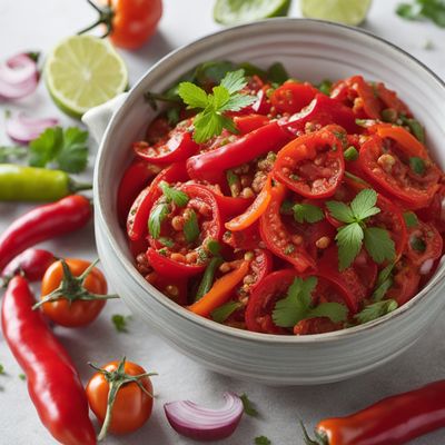 Spicy Turkish Tomato and Pepper Salad