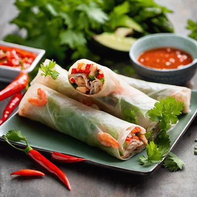 Puerto Rican Style Spring Rolls