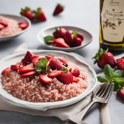 Strawberry Risotto with Balsamic Reduction