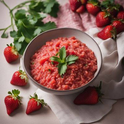 Strawberry Risotto with Indian Twist