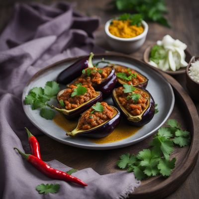 Stuffed Aubergines with Malay Flavors