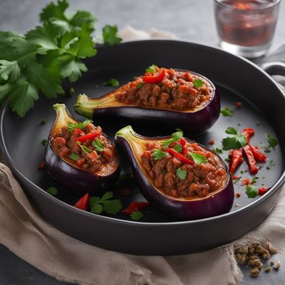 Stuffed Eggplants with a Spanish Twist