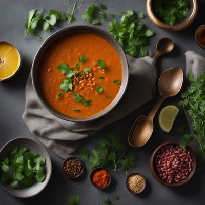 Syrian Red Lentil Soup with Spices