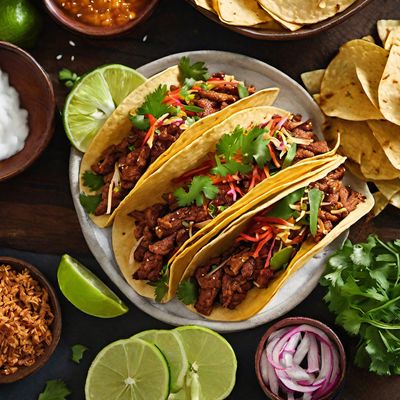 Tacos al pastor with a Japanese twist