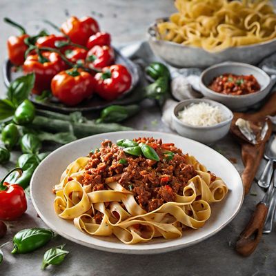 Caribbean-style Tagliatelle al ragù alla Bolognese