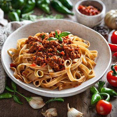 Caribbean-style Tagliatelle al ragù alla Bolognese