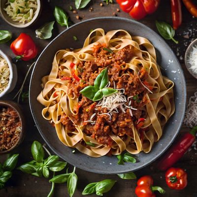 Caribbean-style Tagliatelle al ragù alla Bolognese