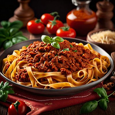 Tagliatelle al ragù alla Bolognese with a Moroccan Twist