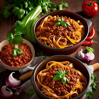 Tagliatelle al ragù alla Bolognese with a New Mexican Twist