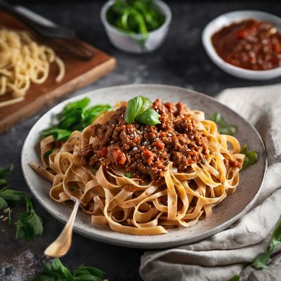 Taiwanese-style Tagliatelle al ragù alla Bolognese