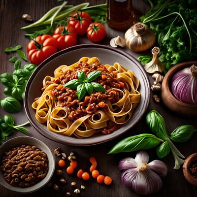 Vegetarian Tagliatelle al Ragù alla Bolognese