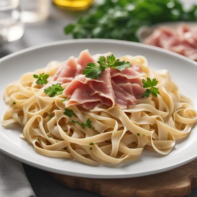 Tagliatelle with Prosciutto and Parmesan Cream Sauce