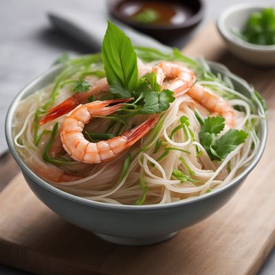 Thai-style Steamed Glass Noodles with Shrimp