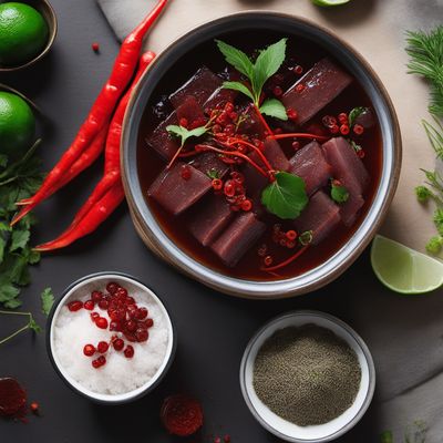 Tiet Canh Vit - Vietnamese Duck Blood Pudding