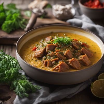 Tochitură Moldovenească with Polenta