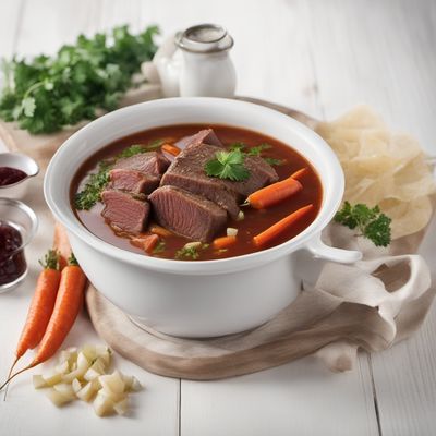 Traditional German Rindsuppe (Beef Soup)