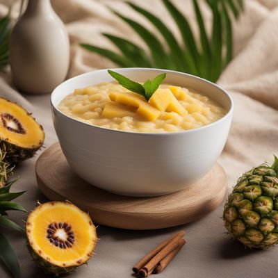 Tube Rice Pudding with a Tropical Twist