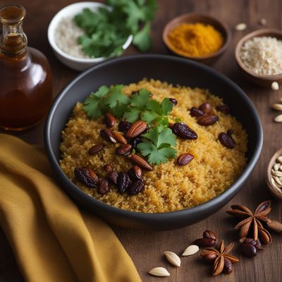 Tunisian Spiced Couscous with Raisins and Almonds