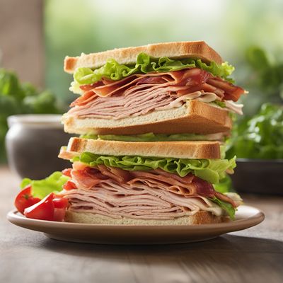 Turkey and Bacon Club Sandwich