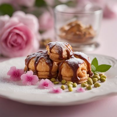 Turkish Delight Profiteroles