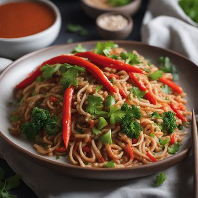 Ugali with Spicy Stir-Fried Vegetables