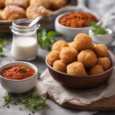 Uštipci s lučinicom (Serbian Fried Dough Balls with Cheese)